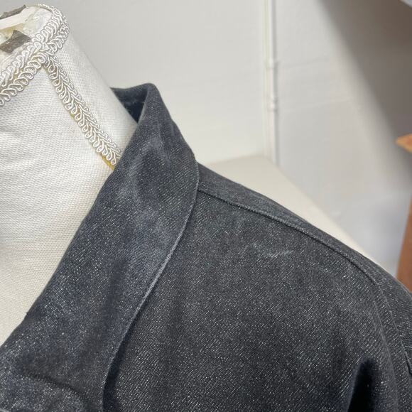 Vintage Ben Davis Mens Black Cotton Denim Warm Lined Work Chore Jacket Size L - Picture 7 of 16